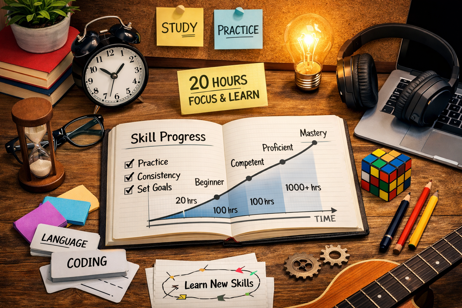 How Long It Takes to Learn a Skill
